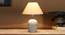 off-white cotton with  White Brushed Wood    Table Lamp (Beige) by Urban Ladder - - 