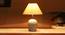 off-white cotton with  White Brushed Wood    Table Lamp (Beige) by Urban Ladder - - 