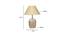 off-white cotton with  White Brushed Wood    Table Lamp (Beige) by Urban Ladder - - 
