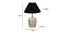 Black cotton with  White Brushed Wood    Table Lamp (Black) by Urban Ladder - - 