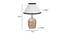 White & Black cotton with  White Brushed Wood    Table Lamp (Multi) by Urban Ladder - - 