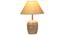 off-white cotton with  White Brushed Wood    Table Lamp (Beige) by Urban Ladder - - 