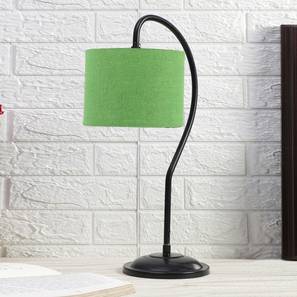 Green Jute Curvy table lamp with Iron Base-image-40