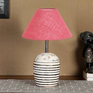 devansh Pink Jute with White Brushed Wood Table Lamp-picture-14