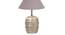 Grey cotton with  White Brushed Wood    Table Lamp (Grey) by Urban Ladder - - 