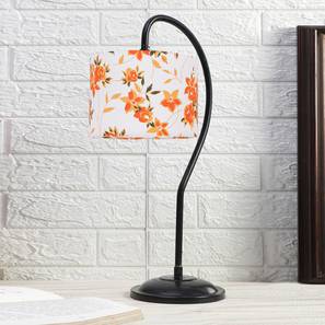 Multi cotton Curvy table lamp with Iron Base-image-35