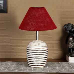 devansh Maroon Jute with White Brushed Wood Table Lamp-picture-18