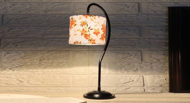 Multi cotton Curvy table lamp with Iron Base (SP14) (Multi) by Urban Ladder - - 