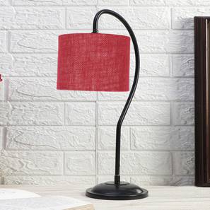 Maroon Jute Curvy table lamp with Iron Base-image-30