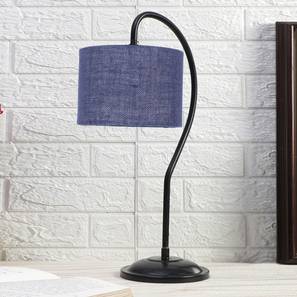 Table Lamps Design Blue Jute  Curvy table lamp with Iron Base (SP12) (Blue)