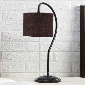 devansh Brown Jute Curvy table lamp with Iron Base-picture-35