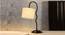off-white cotton Zig Zag Curvy  table lamp with Iron Base (SP23) (Beige) by Urban Ladder - - 