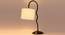 off-white cotton Zig Zag Curvy  table lamp with Iron Base (SP23) (Beige) by Urban Ladder - - 
