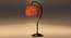 Maroon Jute  Curvy table lamp with Iron Base (SP11) (Red) by Urban Ladder - - 