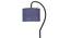 Blue Jute  Curvy table lamp with Iron Base (SP12) (Blue) by Urban Ladder - - 