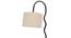 off-white cotton Zig Zag Curvy  table lamp with Iron Base (SP23) (Beige) by Urban Ladder - - 