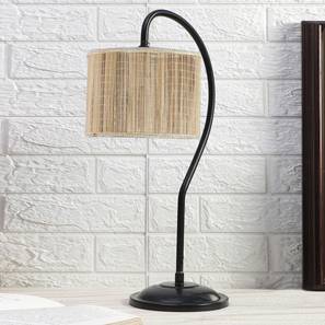 Round Bamboo Curvy Table lamp with Iron Base-image-27