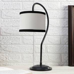 Multi cotton Curvy table lamp with Iron Base-image-43