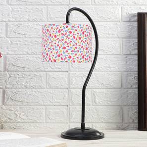 Multi cotton Curvy table lamp with Iron Base-image-36