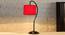 Red cotton Curvy table lamp with Iron Base (SP03) (Red) by Urban Ladder - - 