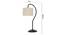 off-white cotton Curvy table lamp with Iron Base (SP01) (White) by Urban Ladder - - 