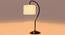 off-white cotton Curvy table lamp with Iron Base (SP01) (White) by Urban Ladder - - 