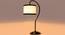 Multi cotton Curvy table lamp with Iron Base (SP07) (Grey) by Urban Ladder - - 
