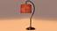 Maroon Jute  Curvy table lamp with Iron Base (SP11) (Red) by Urban Ladder - - 