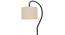 off-white cotton Curvy table lamp with Iron Base (SP01) (White) by Urban Ladder - - 