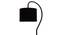 Black cotton Curvy table lamp with Iron Base (SP02) (Black) by Urban Ladder - - 