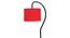Red cotton Curvy table lamp with Iron Base (SP03) (Red) by Urban Ladder - - 
