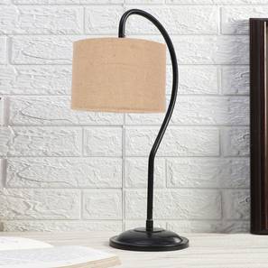 Beige Jute Curvy table lamp with Iron Base-image-37