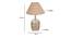 Beige Jute with  White Brushed Wood    Table Lamp (Beige) by Urban Ladder - - 