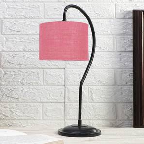 devansh Pink Jute Curvy table lamp with Iron Base-picture-20