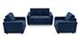 Apollo Sofa Set (Cobalt, Fabric Sofa Material, Compact Sofa Size, Soft Cushion Type, Regular Sofa Type, Master Sofa Component, Regular Back Type, Regular Back Height) by Urban Ladder - - 93323