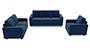 Apollo Sofa Set (Cobalt, Fabric Sofa Material, Compact Sofa Size, Soft Cushion Type, Regular Sofa Type, Master Sofa Component, Regular Back Type, Regular Back Height) by Urban Ladder - - 93329