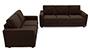 Apollo Sofa Set (Dark Earth, Fabric Sofa Material, Compact Sofa Size, Soft Cushion Type, Regular Sofa Type, Master Sofa Component, Regular Back Type, Regular Back Height) by Urban Ladder - - 93397