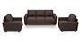 Apollo Sofa Set (Mocha, Fabric Sofa Material, Compact Sofa Size, Soft Cushion Type, Regular Sofa Type, Master Sofa Component) by Urban Ladder