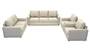 Apollo Sofa Set (Pearl, Fabric Sofa Material, Compact Sofa Size, Soft Cushion Type, Regular Sofa Type, Master Sofa Component) by Urban Ladder