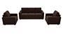 Apollo Sofa Set (Dark Earth, Fabric Sofa Material, Regular Sofa Size, Soft Cushion Type, Regular Sofa Type, Master Sofa Component, Regular Back Type, Regular Back Height) by Urban Ladder - - 94210