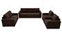 Apollo Sofa Set (Dark Earth, Fabric Sofa Material, Regular Sofa Size, Soft Cushion Type, Regular Sofa Type, Master Sofa Component, Regular Back Type, Regular Back Height) by Urban Ladder - - 94216