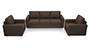 Apollo Sofa Set (Mocha, Fabric Sofa Material, Regular Sofa Size, Soft Cushion Type, Regular Sofa Type, Master Sofa Component) by Urban Ladder