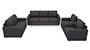 Apollo Sofa Set (Steel, Fabric Sofa Material, Regular Sofa Size, Soft Cushion Type, Regular Sofa Type, Master Sofa Component) by Urban Ladder