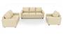 Apollo Sofa Set (Cream, Leatherette Sofa Material, Compact Sofa Size, Soft Cushion Type, Regular Sofa Type, Master Sofa Component, Regular Back Type, Regular Back Height) by Urban Ladder - - 95006