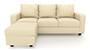 Apollo Sofa Set (Cream, Leatherette Sofa Material, Compact Sofa Size, Soft Cushion Type, Regular Sofa Type, Master Sofa Component, Regular Back Type, Regular Back Height) by Urban Ladder - - 95010