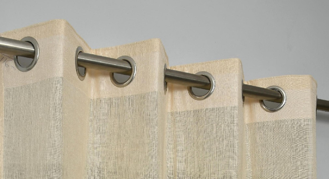 linen net Pack of 2 Sheer Door  Curtains. (Cream) by Urban Ladder - - 