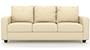 Apollo Sofa Set (Cream, Leatherette Sofa Material, Compact Sofa Size, Soft Cushion Type, Regular Sofa Type, Individual 3 Seater Sofa Component, Regular Back Type, Regular Back Height) by Urban Ladder - - 95014