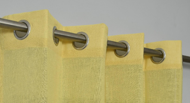 linen net Pack of 2 Sheer Door  Curtains. (Yellow) by Urban Ladder - - 