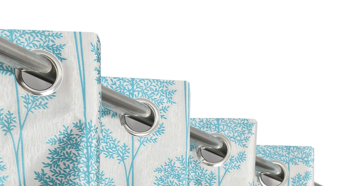 Solaris Pack of 2 Room Darkning Door Curtains (Blue) by Urban Ladder - - 