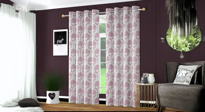 Solaris Pack of 2 Room Darkning Door Curtains (Red) by Urban Ladder - - 